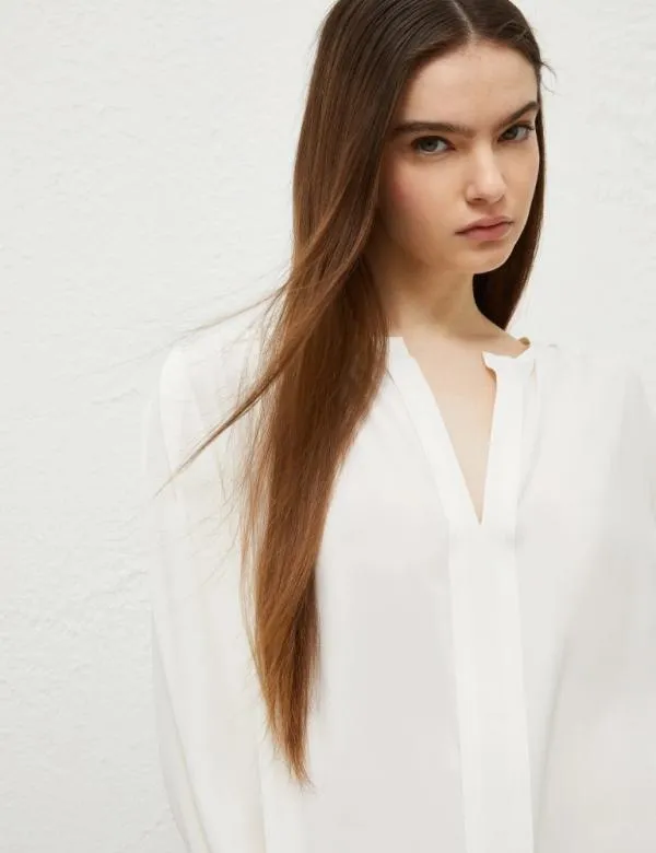 Marella Shirts Women Crepe Blouse White
