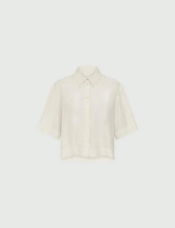 Marella Shirts Women Silk Shirt Wool White