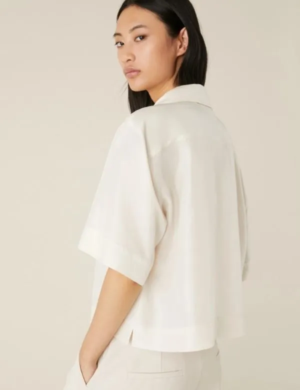 Marella Shirts Women Silk Shirt Wool White