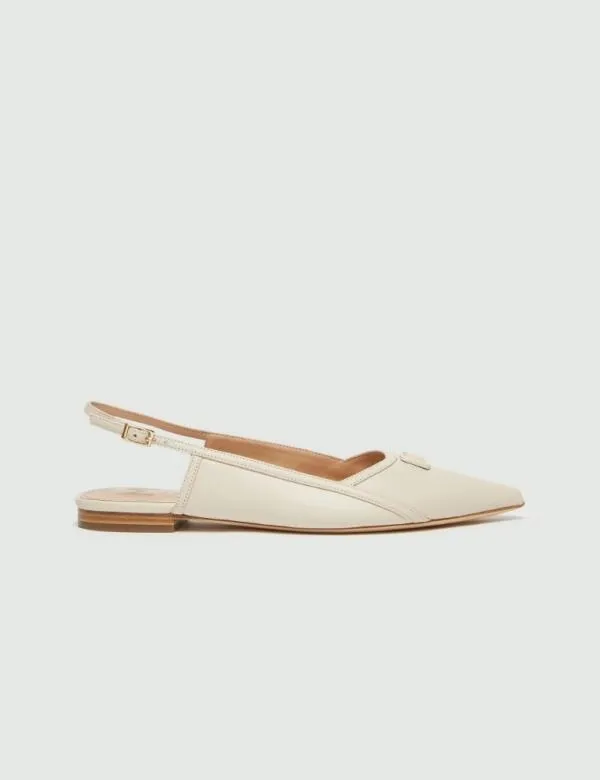 Marella Shoes Women Logo Slingbacks White
