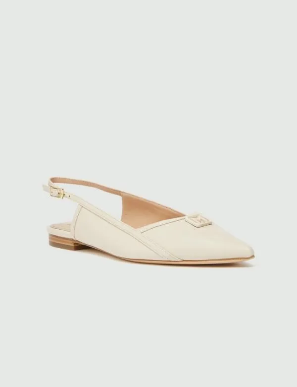 Marella Shoes Women Logo Slingbacks White