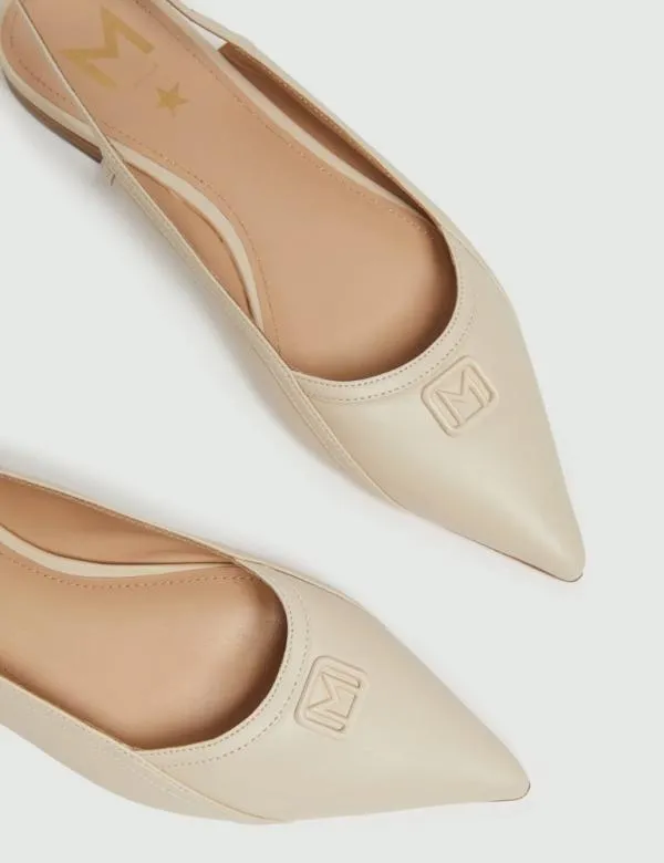 Marella Shoes Women Logo Slingbacks White