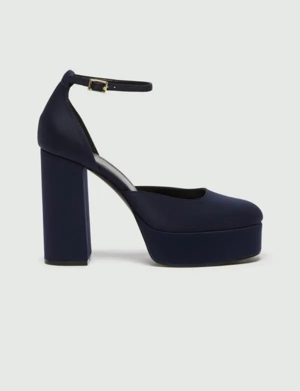 Marella Shoes Women Platform Court Shoes Navy