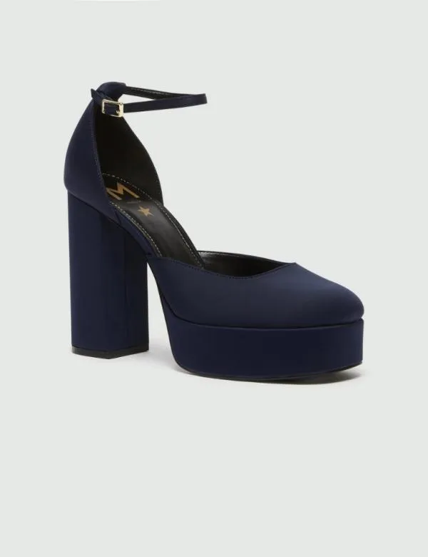 Marella Shoes Women Platform Court Shoes Navy