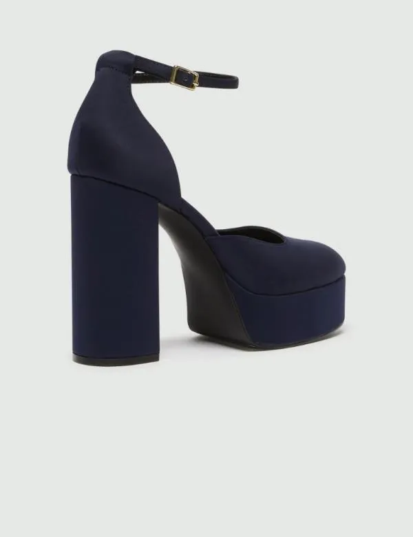 Marella Shoes Women Platform Court Shoes Navy