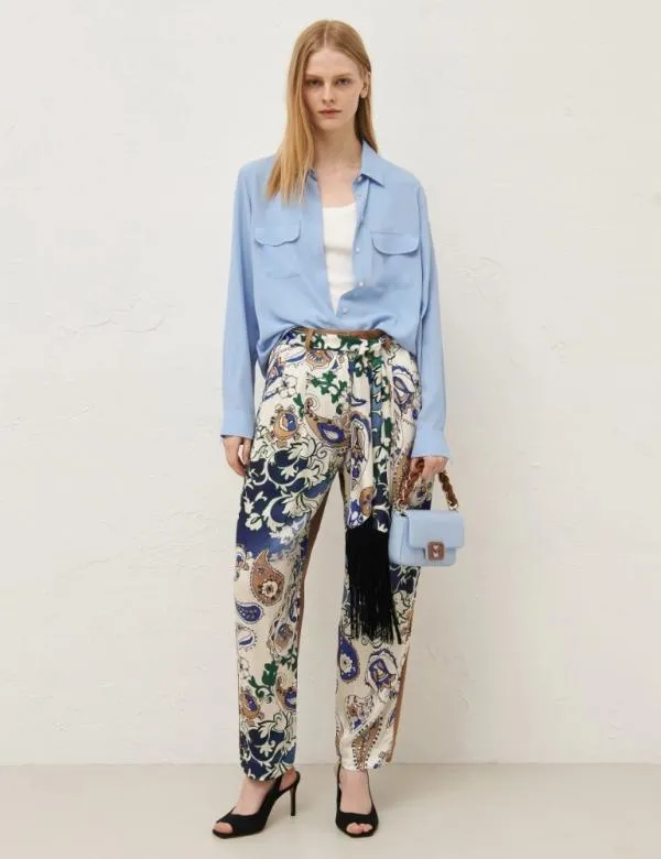 Marella Trousers Women Belted Trousers Green