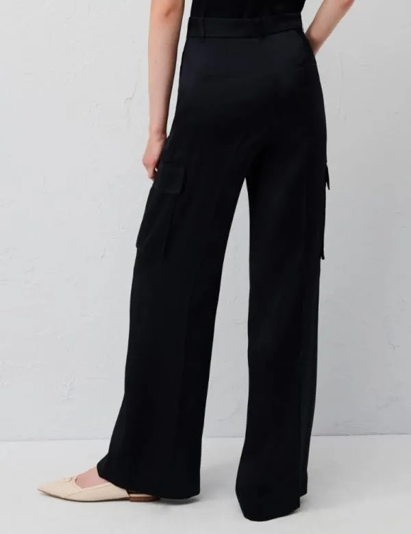 Marella Trousers Women Cargo Trousers Navy