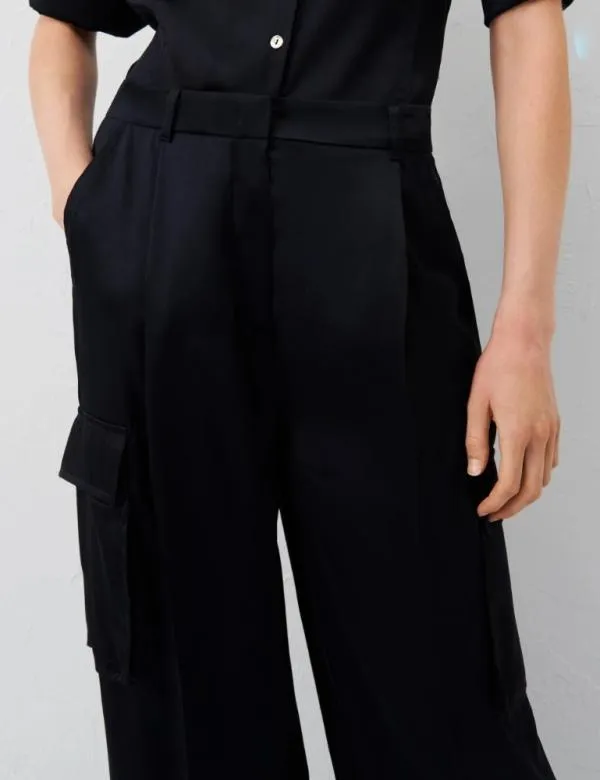 Marella Trousers Women Cargo Trousers Navy