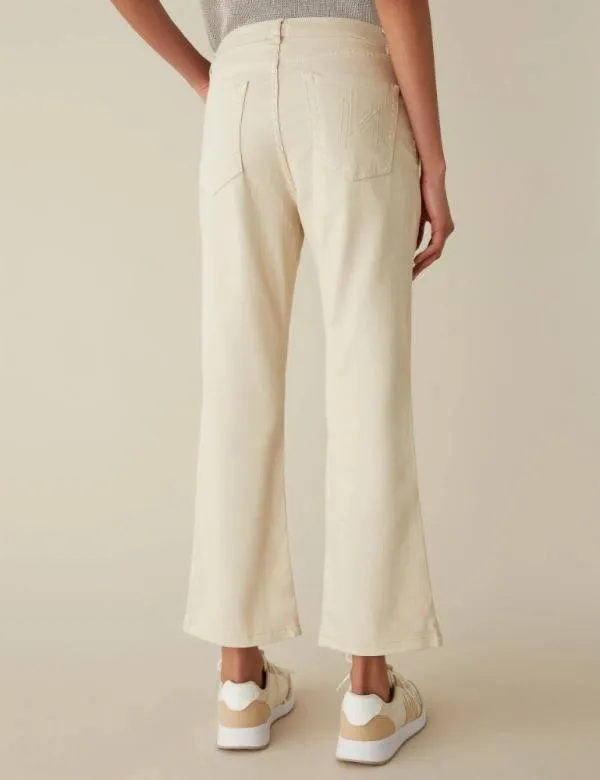 Marella Trousers Women Flared Jeans Wool White