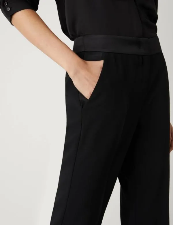 Marella Trousers Women Flared Trousers Black
