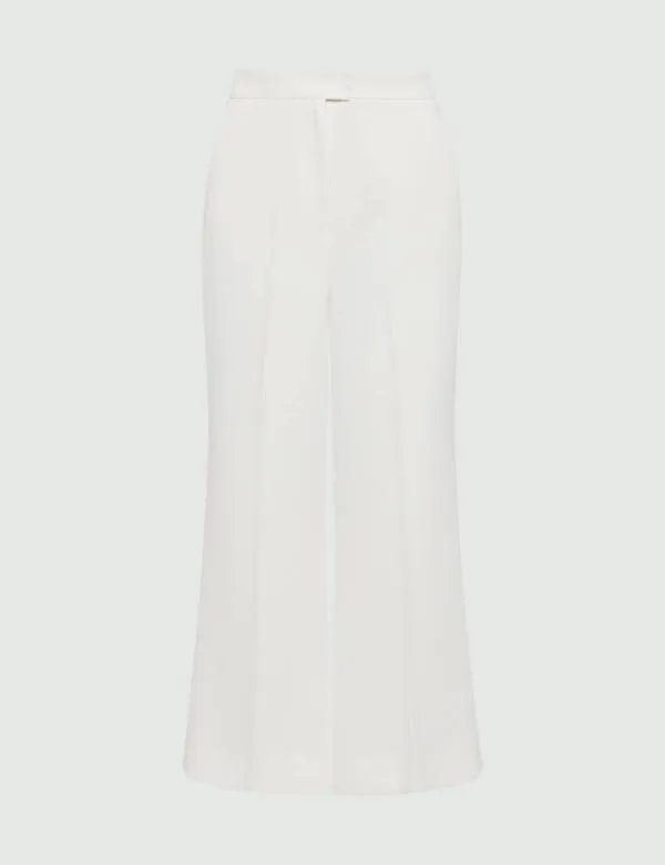 Marella Trousers Women Flared Trousers Wool White