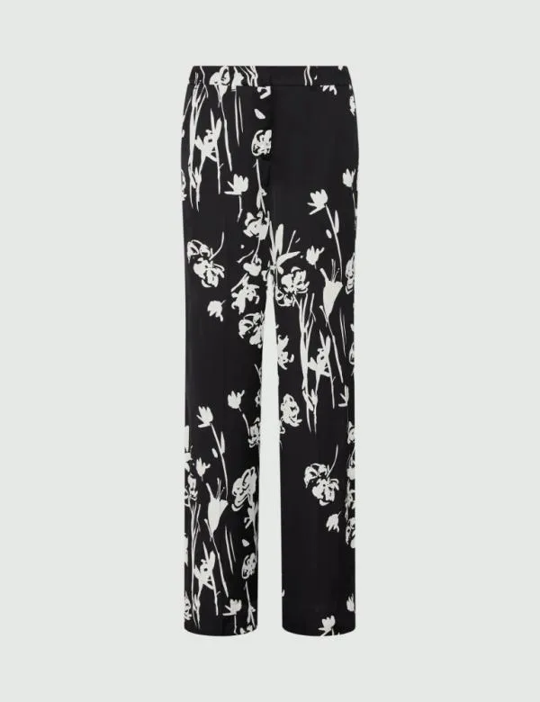 Marella Trousers Women Patterned Trousers Black