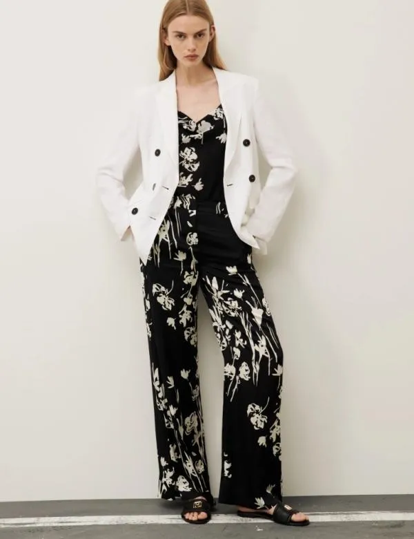 Marella Trousers Women Patterned Trousers Black