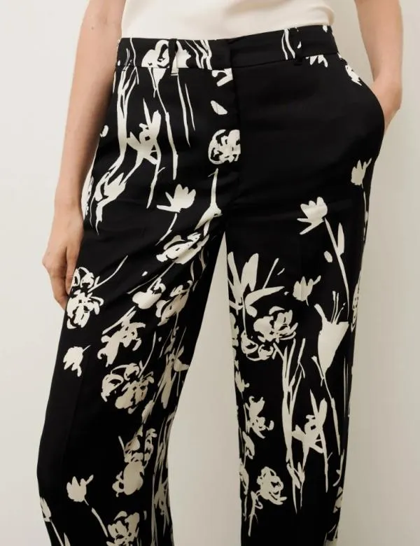 Marella Trousers Women Patterned Trousers Black
