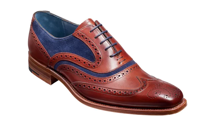McClean 8211 Rosewood Calf Navy Suede Men Barker Shoes Mens Oxfords