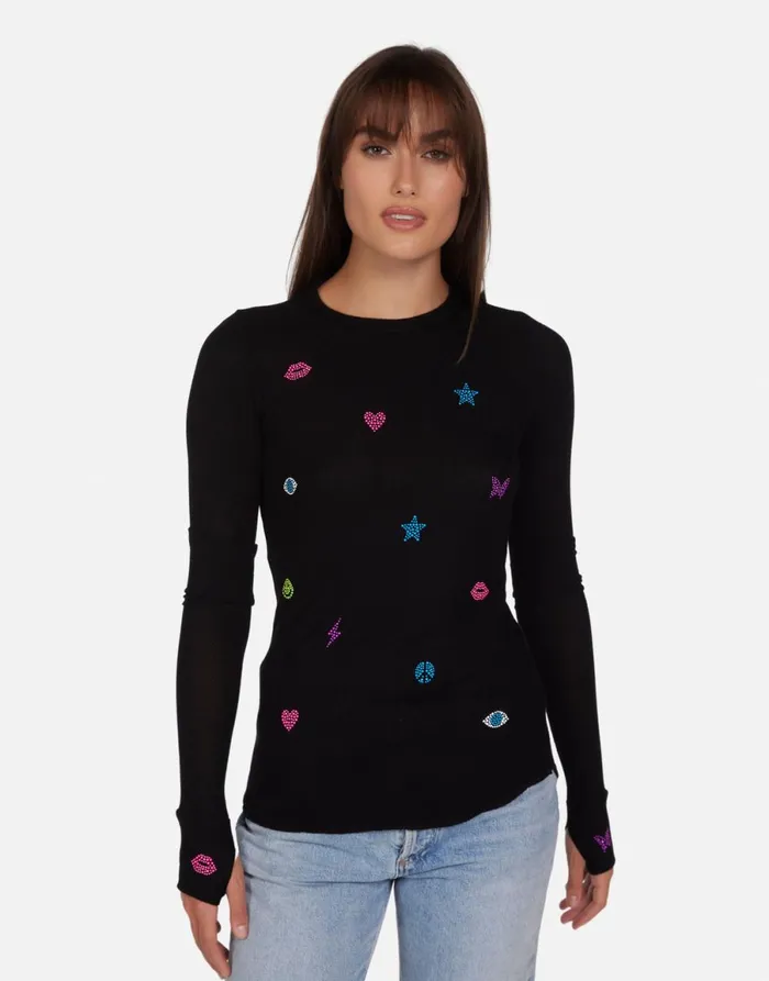 McKinley Neon Stud Elements Black Women039s Lauren Moshi Long Sleeve