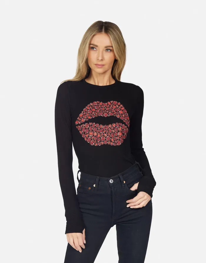 McKinley Ruby Lip Black Women039s Lauren Moshi Long Sleeve