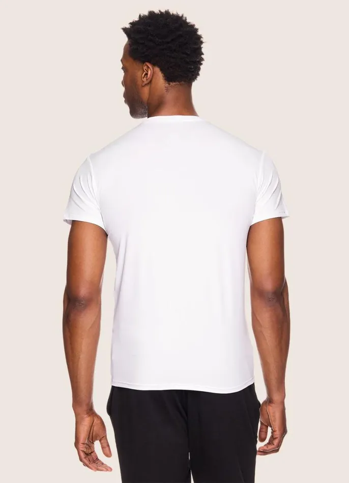Men 2Pack Crewneck Undershirts White RBX Active Underwear