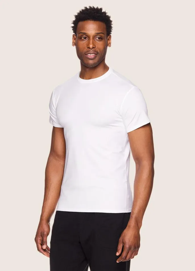 Men 2Pack Crewneck Undershirts White RBX Active Underwear
