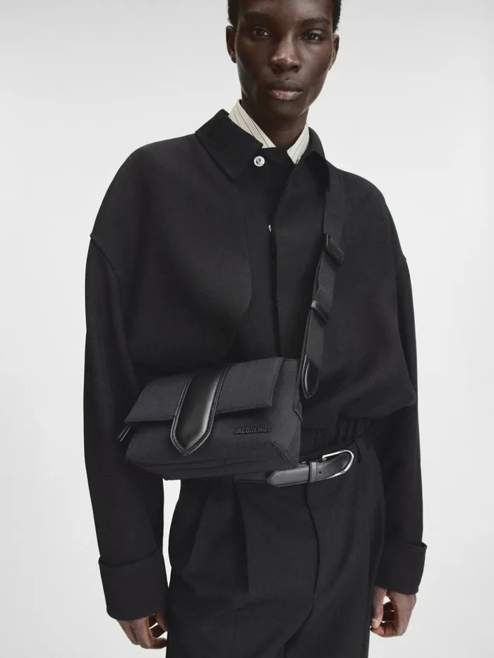 Men Bags JACQUEMUS The Small Bambino Messenger Bag Black Men Bags JACQUEMUS The Small Bambino Messenger Bag Black