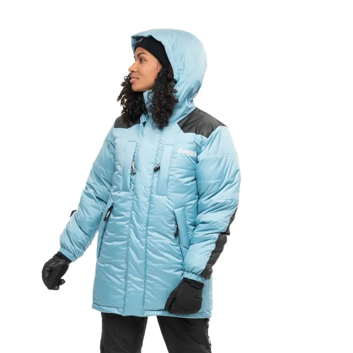 Men Bergans Of Norway Coats And Parkas Expedition Down Unisex Parka Arctic Ocean Blue Black