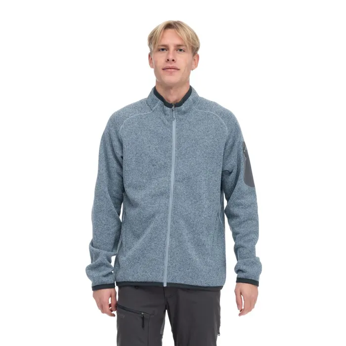 Men Bergans Of Norway Fleece Kamphaug Knitted Jacket Husky Blue