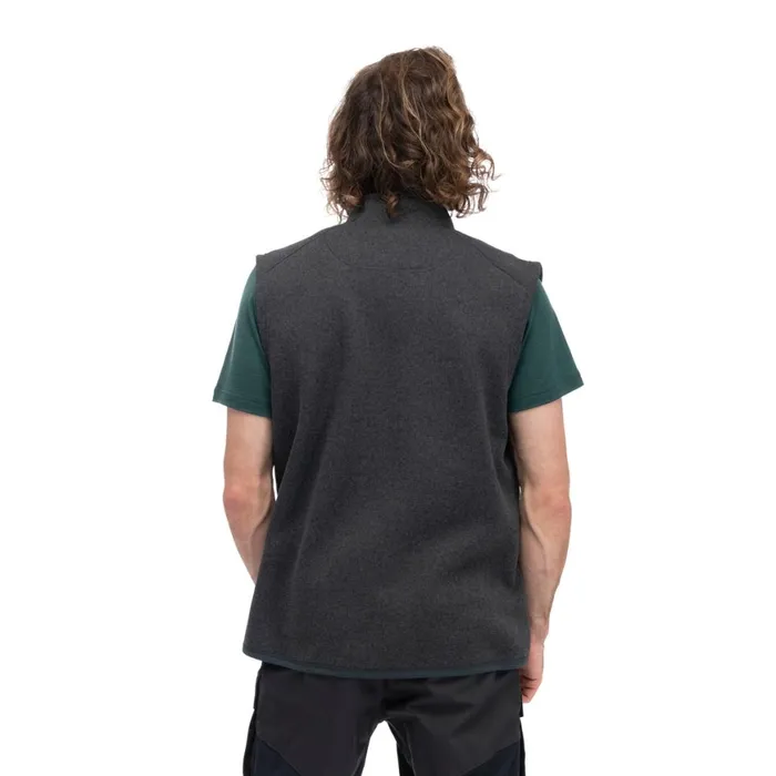 Men Bergans Of Norway Fleece Kamphaug Knitted Vest Dark Shadow Grey