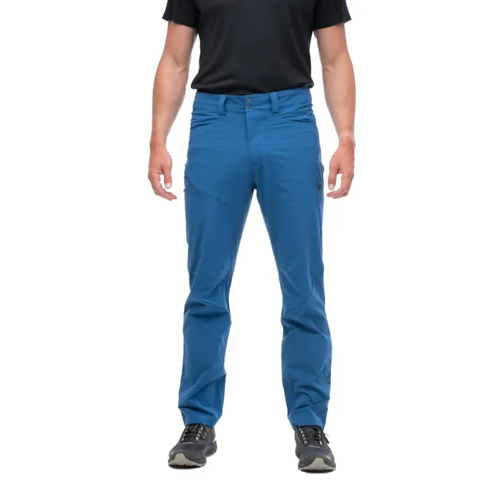 Men Bergans Of Norway Hiking Pants Vandre Light Softshell Pants North Sea Blue