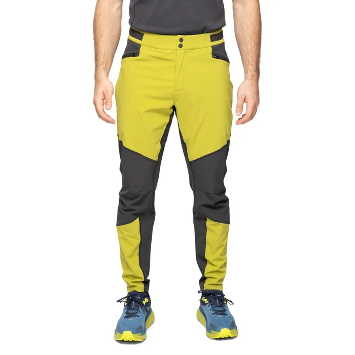 Men Bergans Of Norway Hiking Pants Y Lightline Progressive Pants Golden Lime Green Dark Shadow Grey