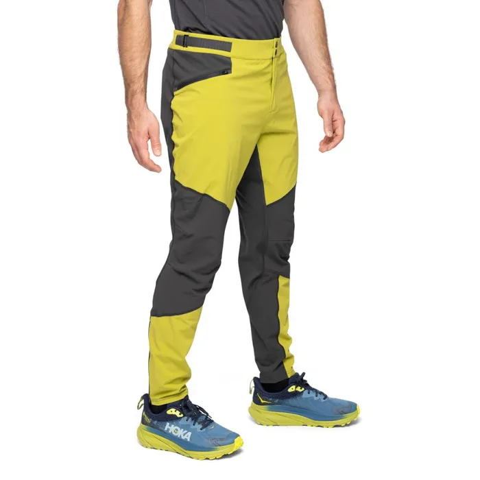 Men Bergans Of Norway Hiking Pants Y Lightline Progressive Pants Golden Lime Green Dark Shadow Grey