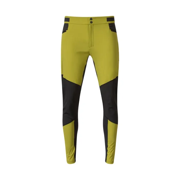 Men Bergans Of Norway Hiking Pants Y Lightline Progressive Pants Golden Lime Green Dark Shadow Grey