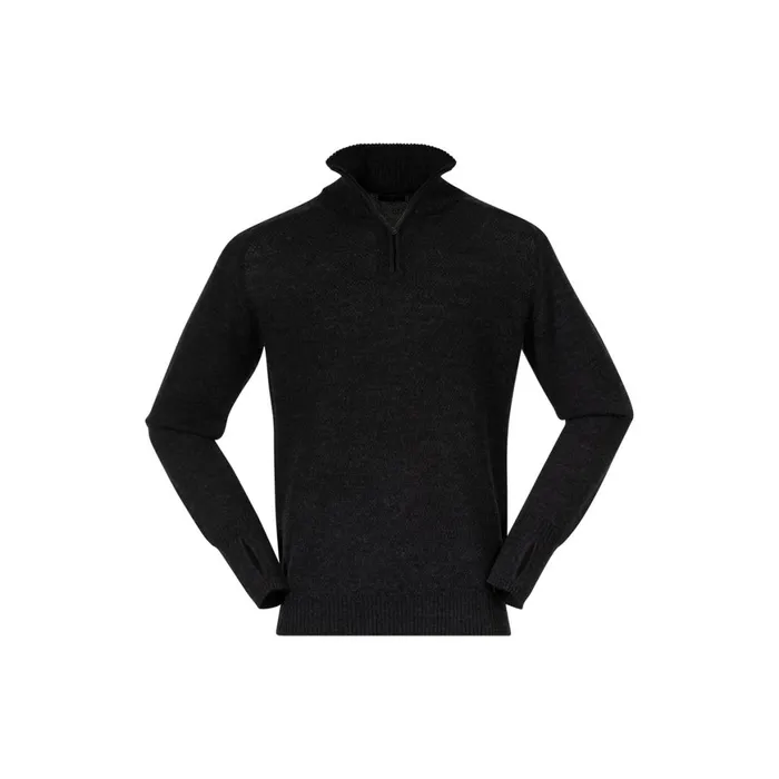 Men Bergans Of Norway Jumpers And Long Sleeves Ulriken Light Merino Jumper Dark Shadow Grey