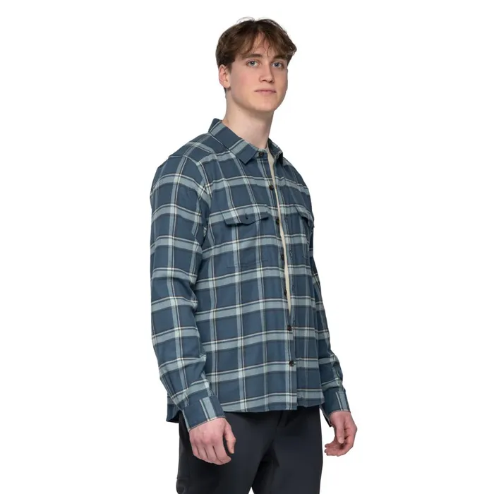 Men Bergans Of Norway Shirts Tovdal Shirt Orion Blue Misty Forest Check