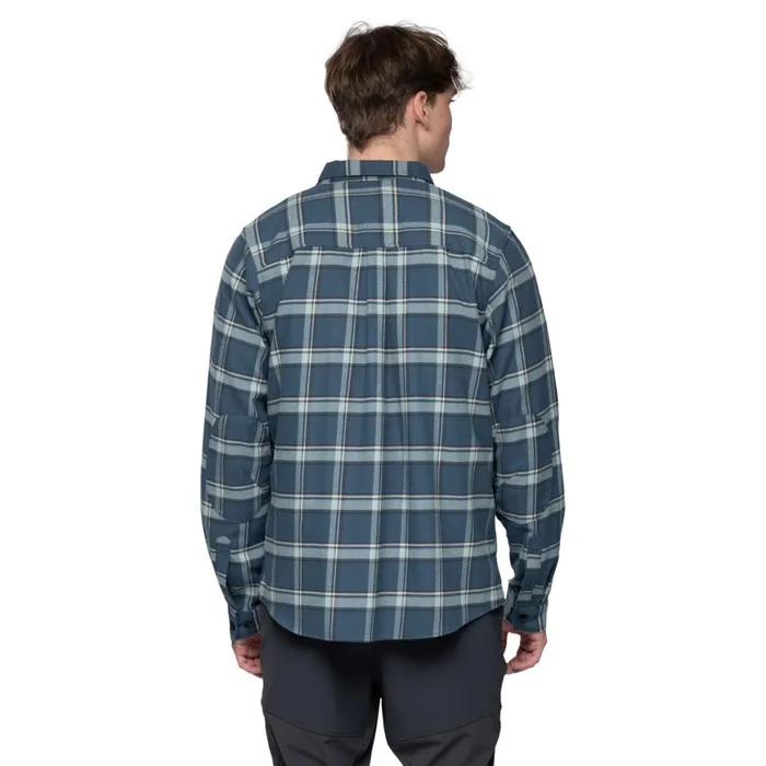Men Bergans Of Norway Shirts Tovdal Shirt Orion Blue Misty Forest Check