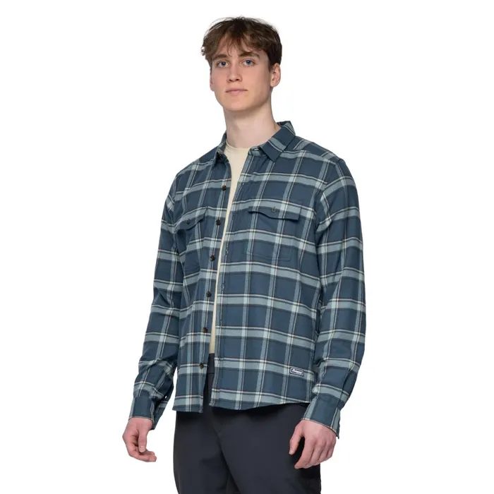 Men Bergans Of Norway Shirts Tovdal Shirt Orion Blue Misty Forest Check