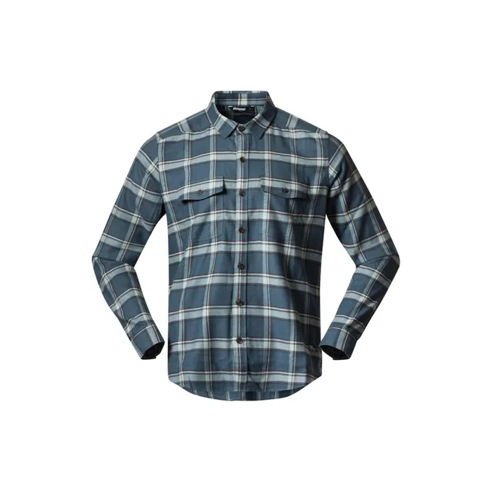 Men Bergans Of Norway Shirts Tovdal Shirt Orion Blue Misty Forest Check
