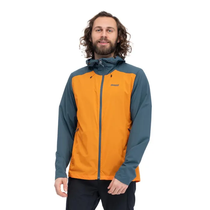 Men Bergans Of Norway Softshell Jackets Skar Light Windbreaker Jacket Cloudberry Yellow Orion Blue Men Bergans Of Norway Softshell Jackets Skar Light Windbreaker Jacket Cloudberry Yellow Orion Blue
