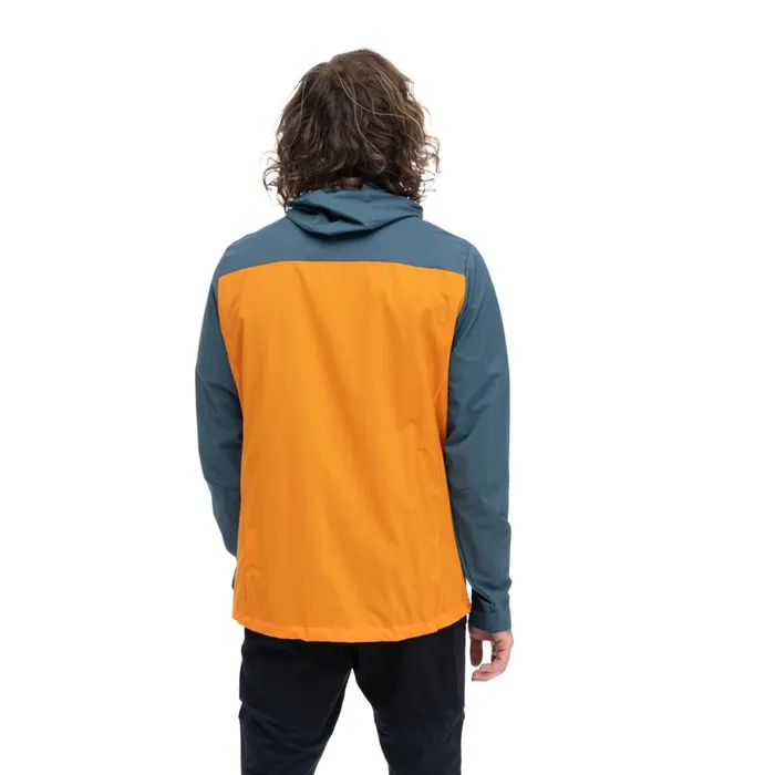 Men Bergans Of Norway Softshell Jackets Skar Light Windbreaker Jacket Cloudberry Yellow Orion Blue