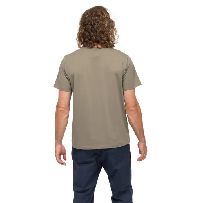 Men Bergans Of Norway TShirts Nordmarka Organic Cotton Print Tee Green Mud