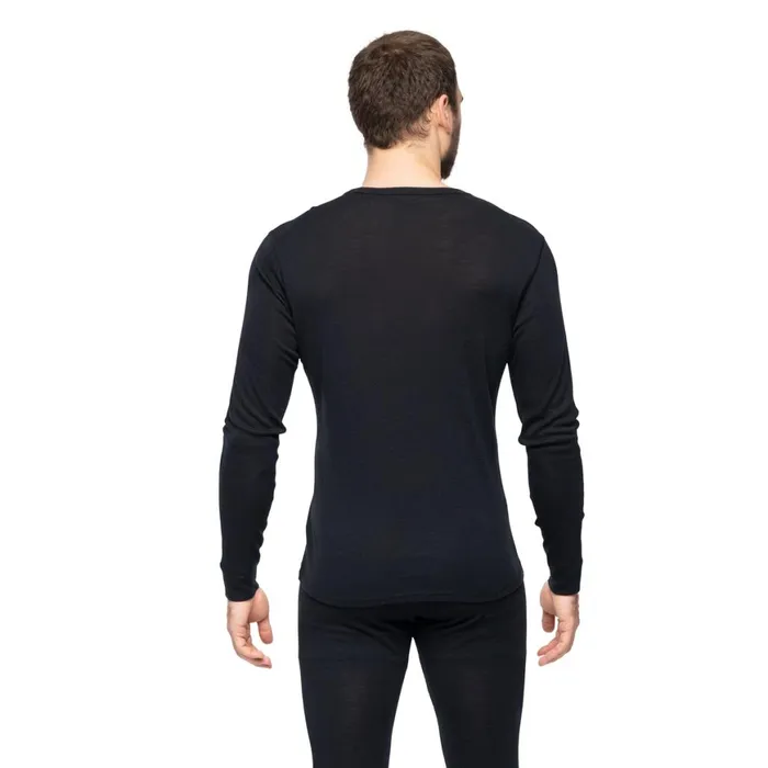 Men Bergans Of Norway Wool Longsleeved Shirts InnerDual Merino Long Sleeve Black