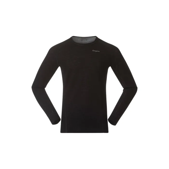 Men Bergans Of Norway Wool Longsleeved Shirts InnerDual Merino Long Sleeve Black