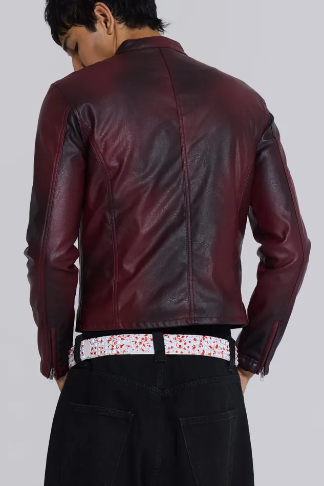 Men Bestsellers Jaded London Shop Oxblood Piston Jacket