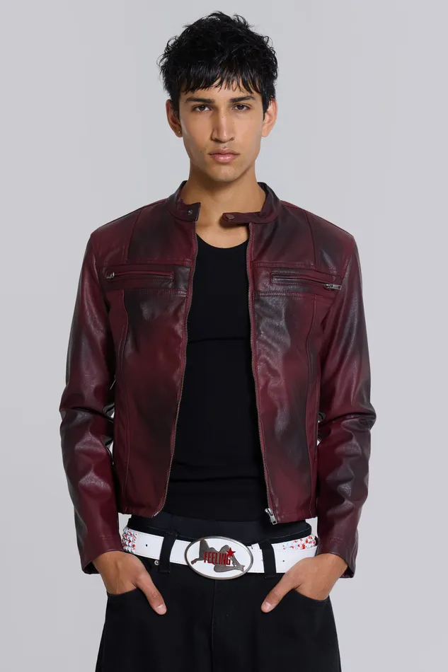 Men Bestsellers Jaded London Shop Oxblood Piston Jacket