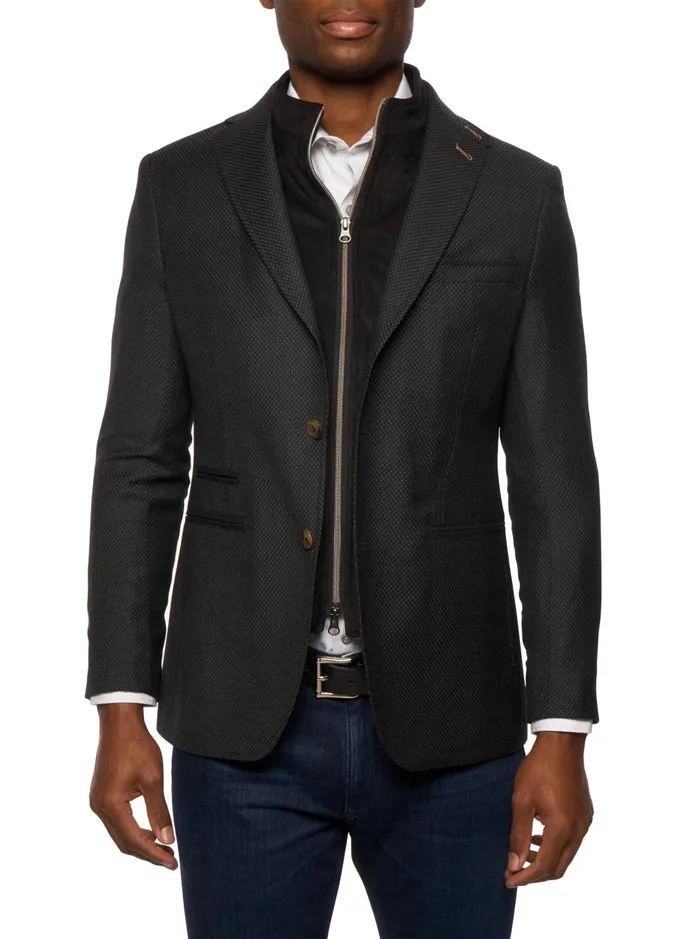 Men Blazers Robert Graham UPTOWN XX BLAZER LONG FIT Black