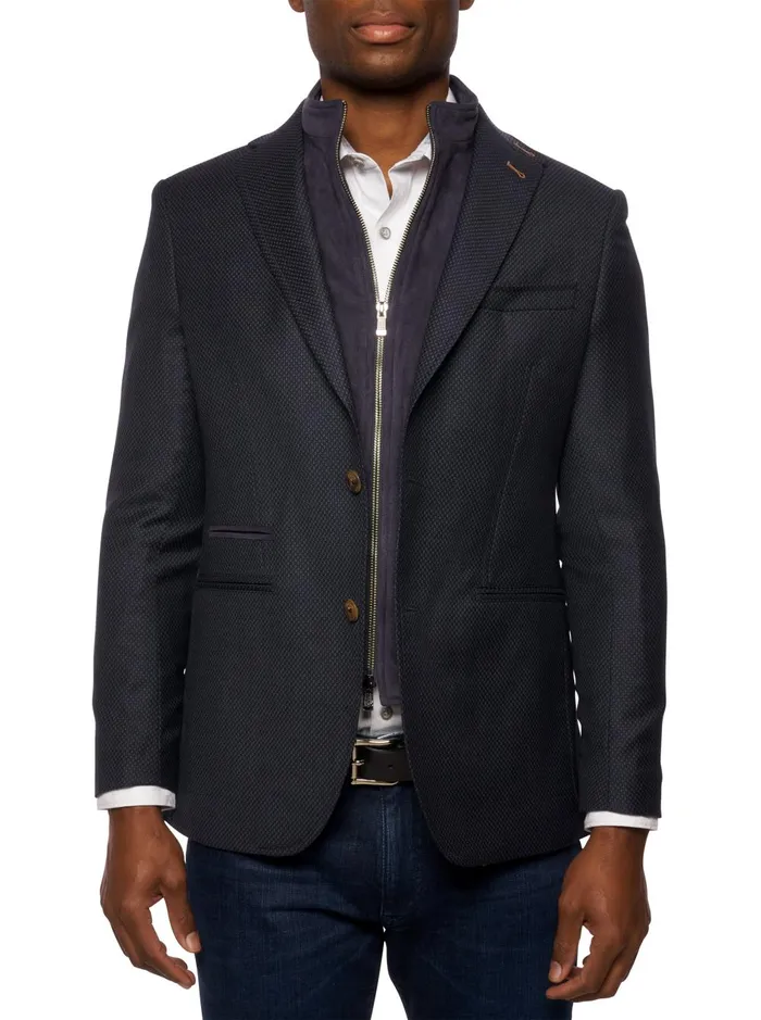 Men Blazers Robert Graham UPTOWN XX BLAZER LONG FIT Black