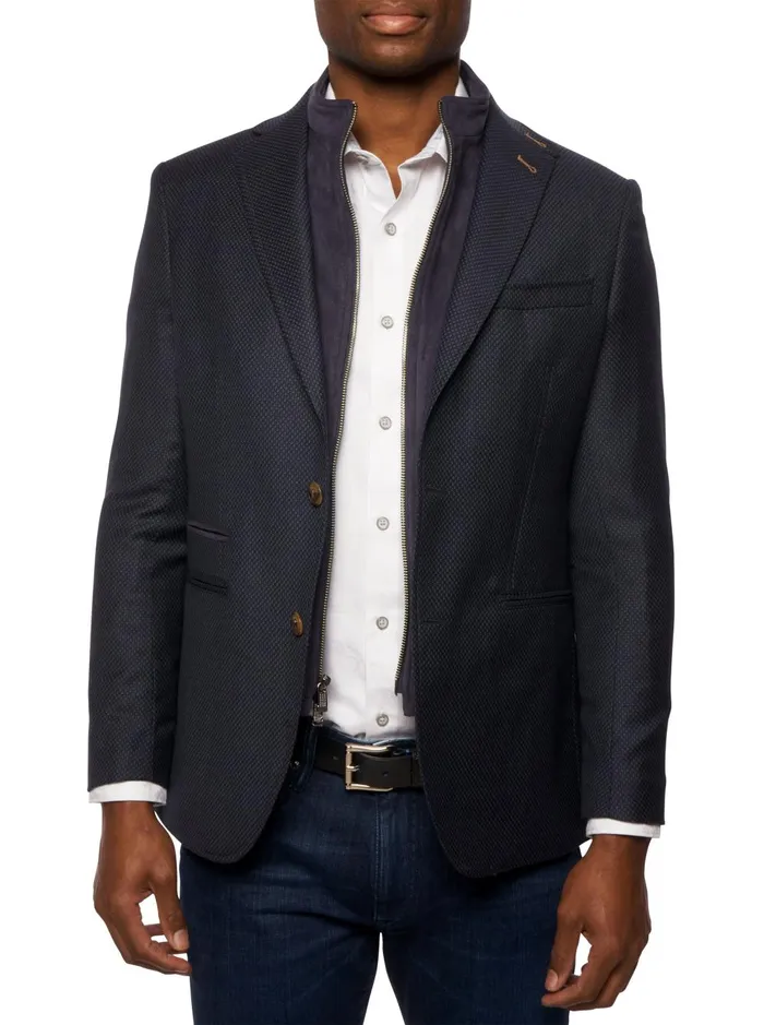 Men Blazers Robert Graham UPTOWN XX BLAZER LONG FIT Black