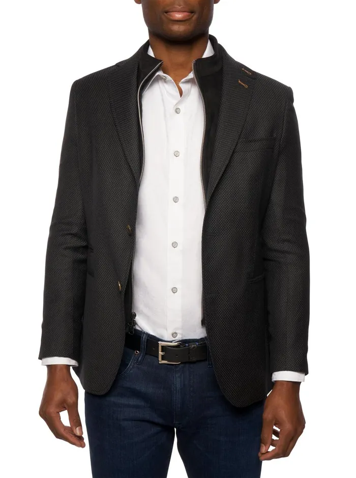 Men Blazers Robert Graham UPTOWN XX BLAZER LONG FIT Black