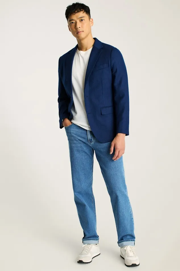 Men Bonobos Blazers and Sport Coats Effortlessly Refined Bonobos Jetsetter Unconstructed Blazer Blue Herringbone