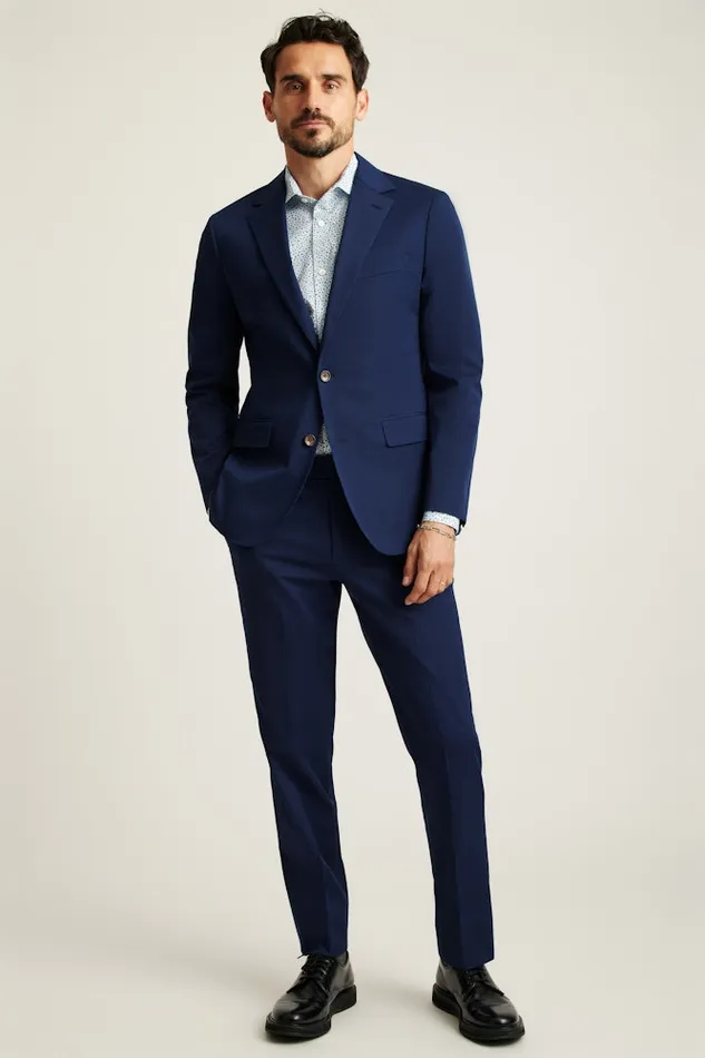 Men Bonobos Blazers and Sport Coats Italian Stretch Cotton Suit Jacket Royal Blue