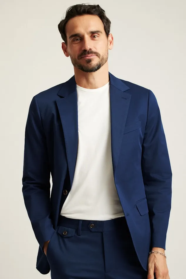 Men Bonobos Blazers and Sport Coats Italian Stretch Cotton Suit Jacket Royal Blue Men Bonobos Blazers and Sport Coats Italian Stretch Cotton Suit Jacket Royal Blue